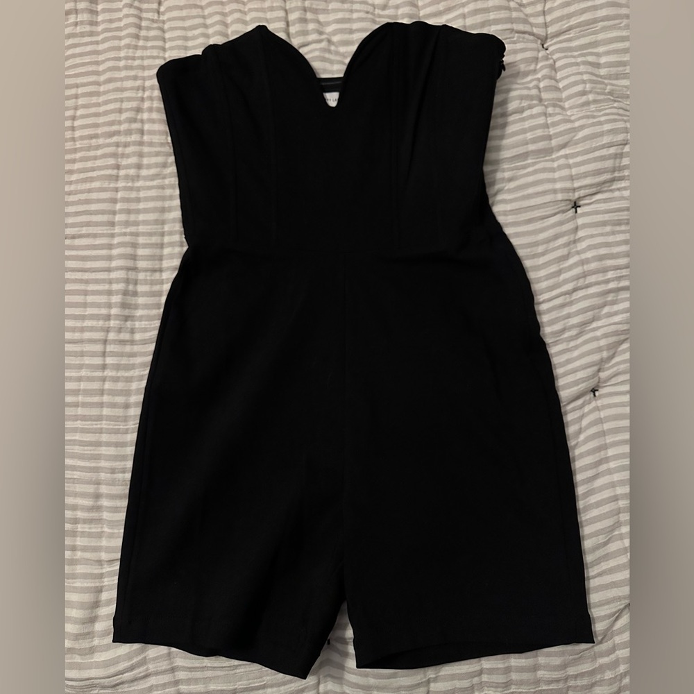 Grey Labs Strapless Bustier Romper